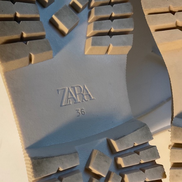 ZARA Lace - Up Ankle Boots Almond Size EU 36 - Picture 9 of 9
